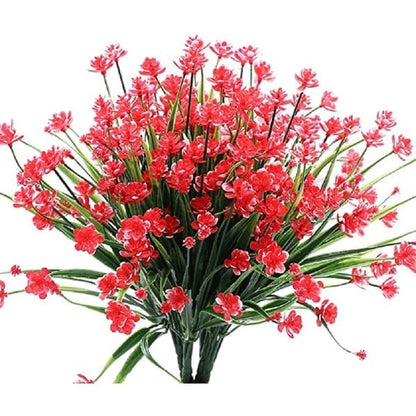 Outdoor Artificial Flowers Red Narcissus