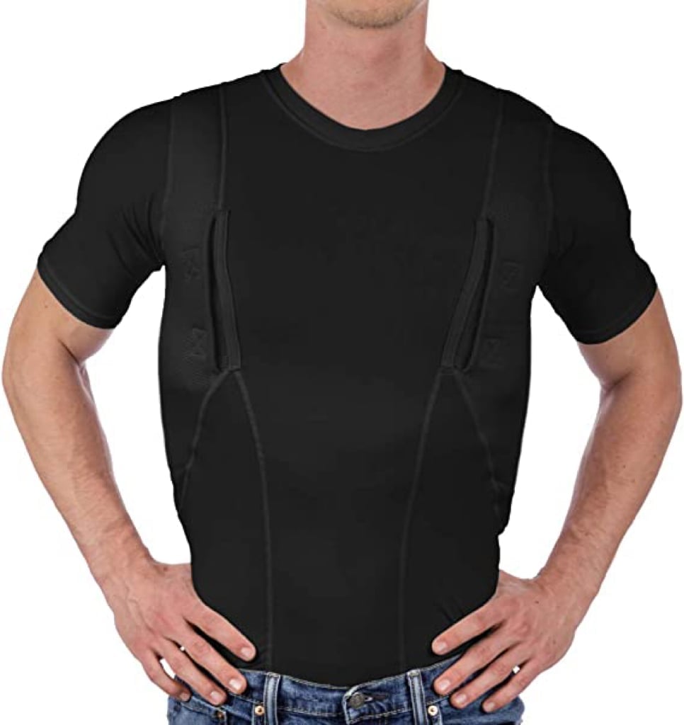 Men/Women’s Concealed Leather Holster T-Shirt Men / Black S