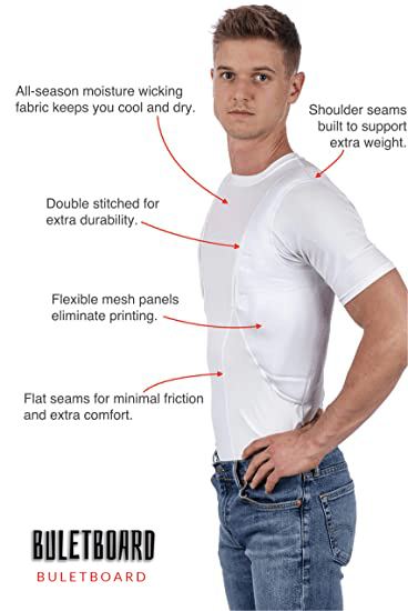 Men/Women’s Concealed Leather Holster T-Shirt