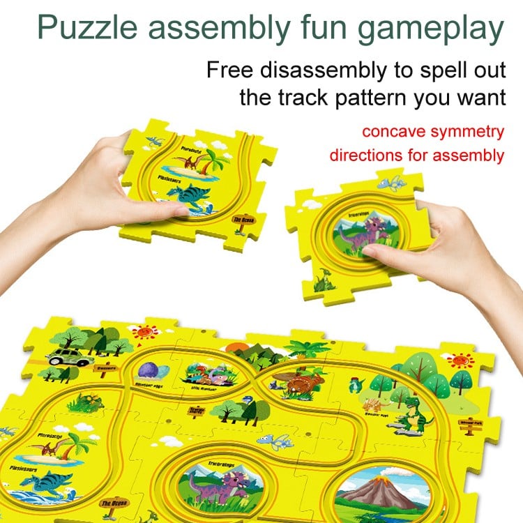 Children’s Educational Puzzle Track Car Play Set