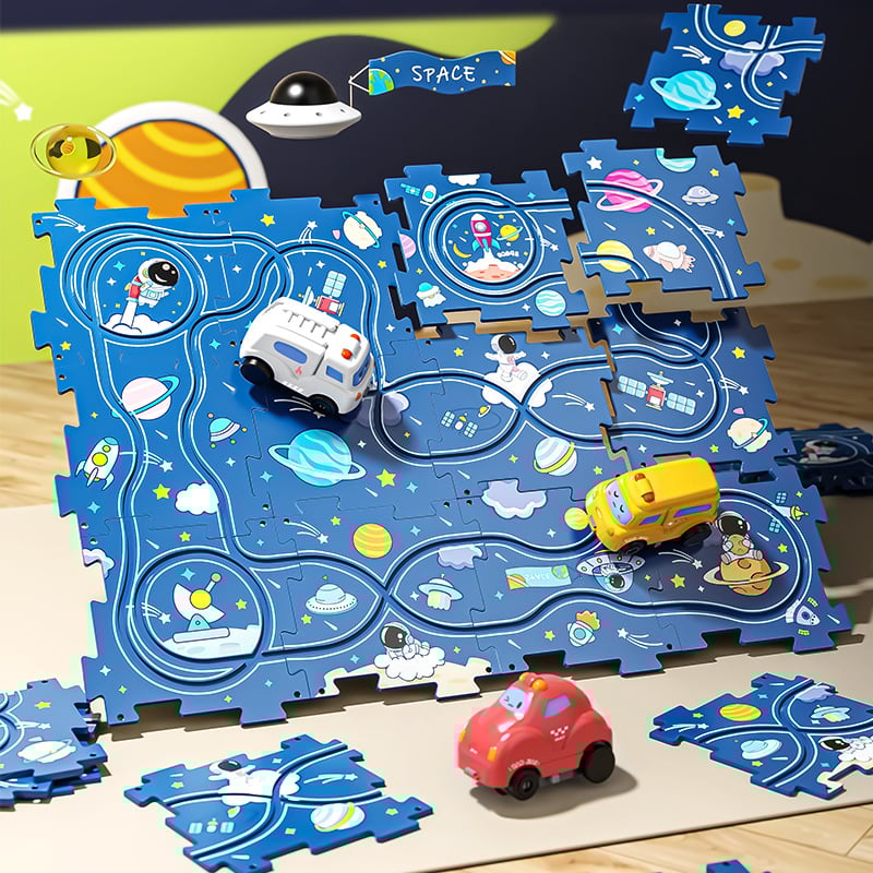 Children’s Educational Puzzle Track Car Play Set