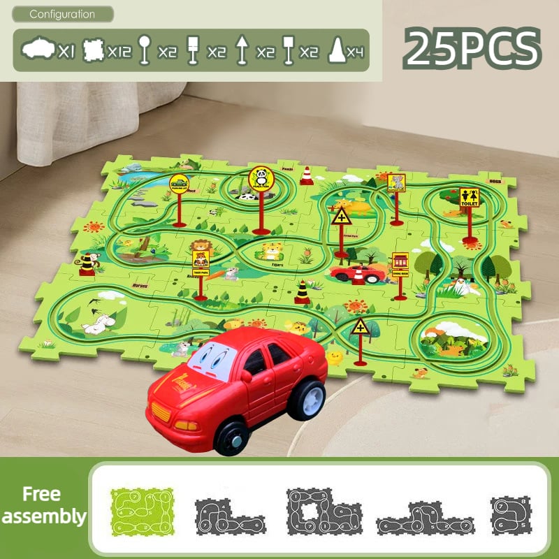 Children’s Educational Puzzle Track Car Play Set Forest Park / 25Pcs