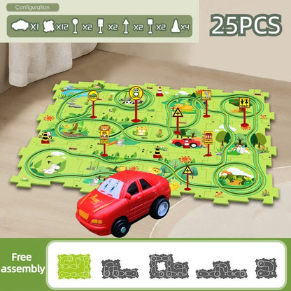 Children’s Educational Puzzle Track Car Play Set Forest Park / 25Pcs