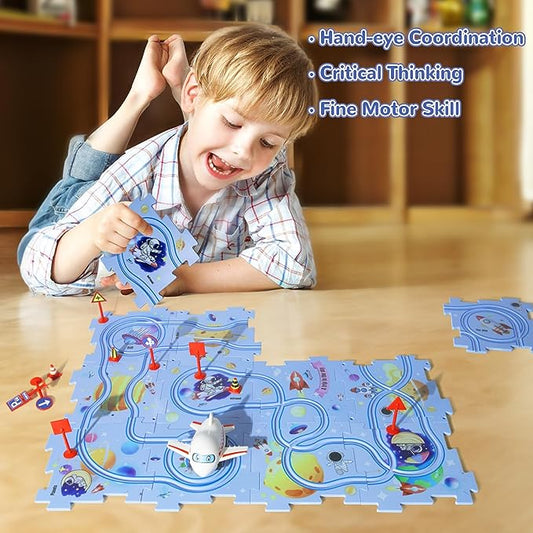 Children’s Educational Puzzle Track Car Play Set