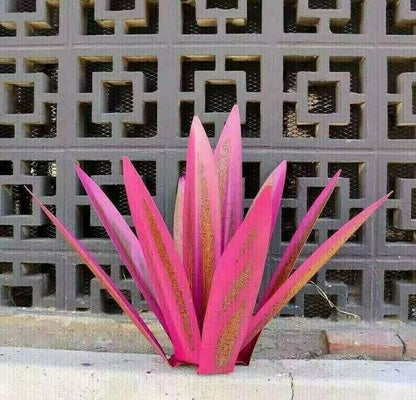 Anti-Rust Metal Tequila Agave Plant Pink / 10.6’