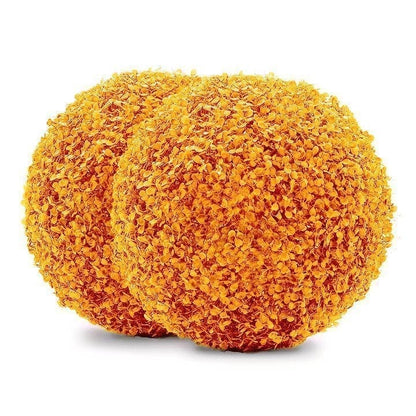 Illustralect – Artificial Plant Topiary Ball Orange Eucalyptus / Small - 9.84Inch