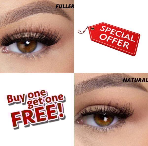 Buy 1 Get Free – Reusable Magnetic Eyelashes Fuller / Natural