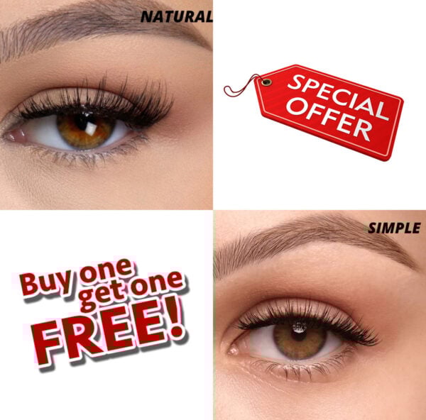 Buy 1 Get Free – Reusable Magnetic Eyelashes Natural / Simple