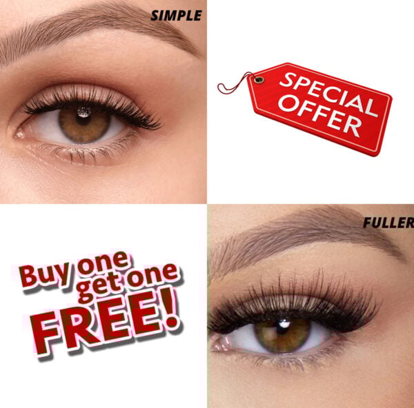 Buy 1 Get Free – Reusable Magnetic Eyelashes Simple / Fuller