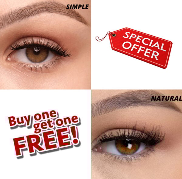 Buy 1 Get Free – Reusable Magnetic Eyelashes Simple / Natural