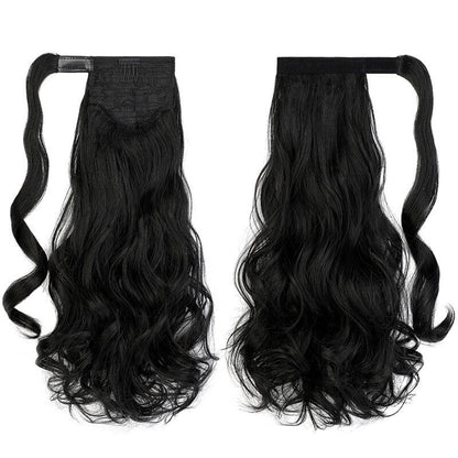 ponytail-hair-piece-extensions-clip-in-curly-fake-pony-tail #1 Curly (Jet Black)