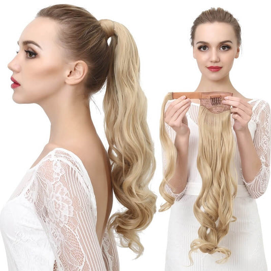 Ponytail Hair Piece Extensions - Clip In Curly Fake Pony Tail