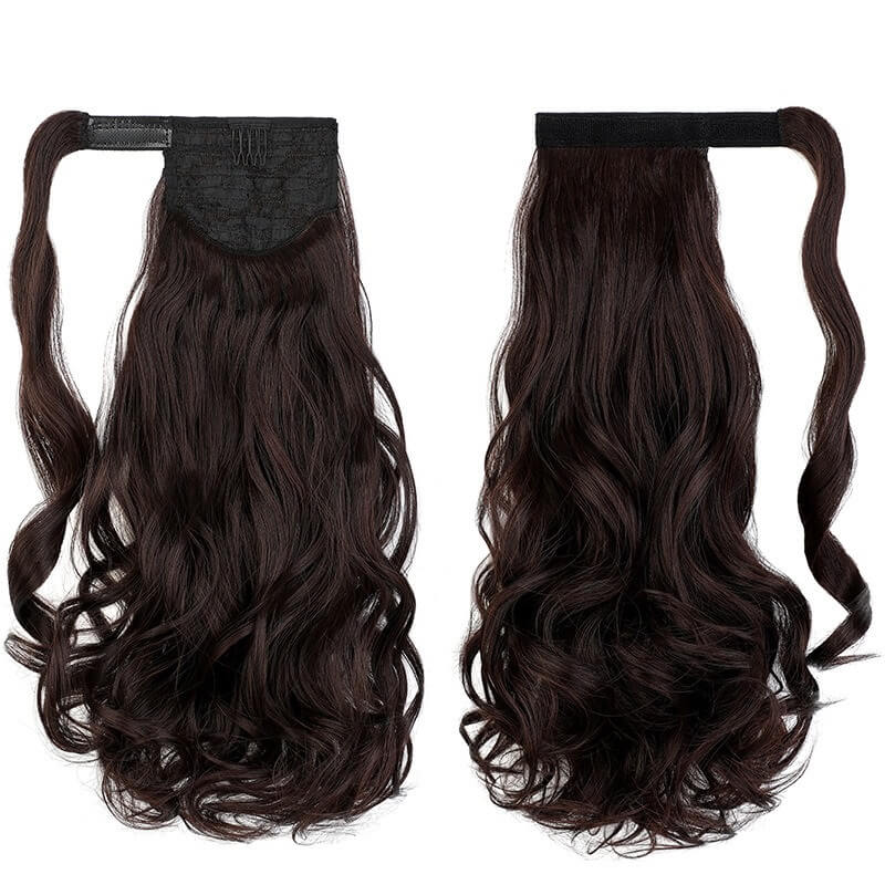 ponytail-hair-piece-extensions-clip-in-curly-fake-pony-tail 2-33A Curly (Dark Brown)