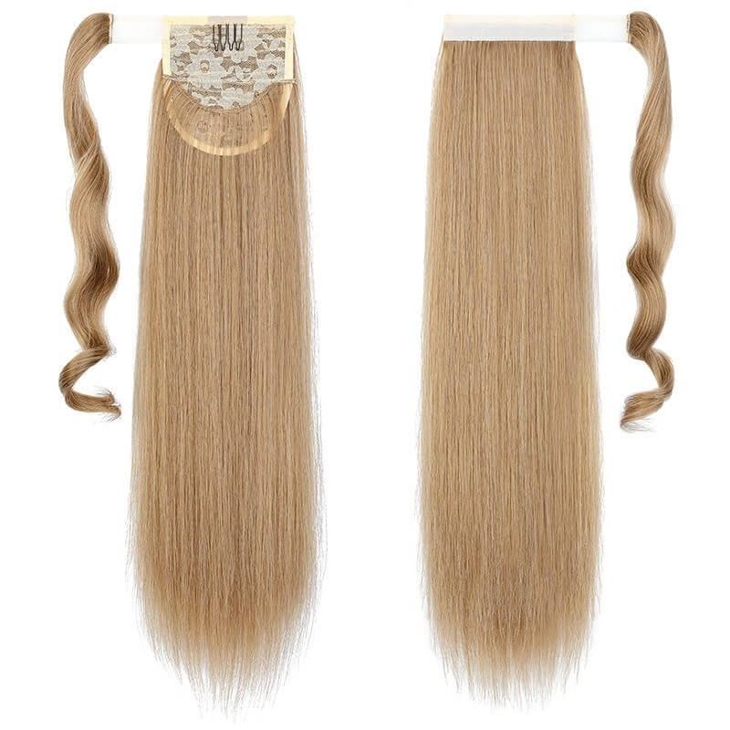 ponytail-hair-piece-extensions-clip-in-curly-fake-pony-tail 27-36A Straight (Natural Blonde)