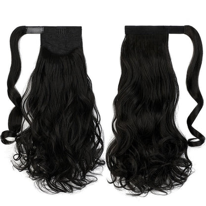 ponytail-hair-piece-extensions-clip-in-curly-fake-pony-tail 2A Curly (Natural Black)