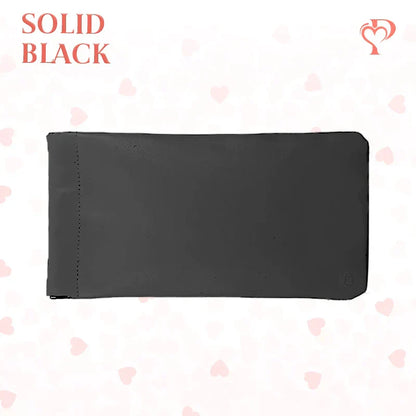Pouchic – Snap Closure Leather Organizer Pouch Slim / Black