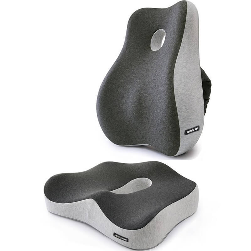 Pressure Relief Seat Cushion And Lumbar Back Support Pillow For Office Chair