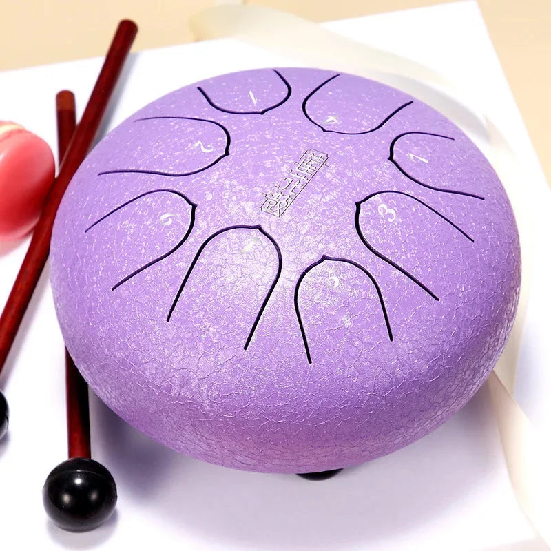 Simplycie – Buddha Stones Mini Steel Tongue Drum Kit Purple / 6 Inch