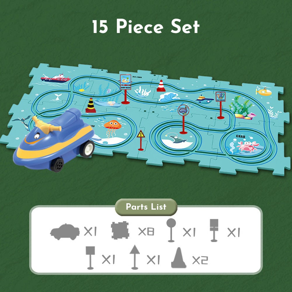 Puzzleracer Kids Car Track Set
