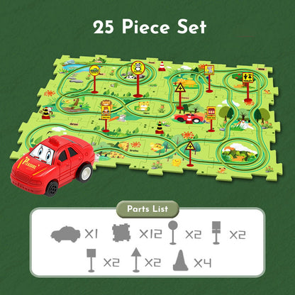 Puzzleracer Kids Car Track Set