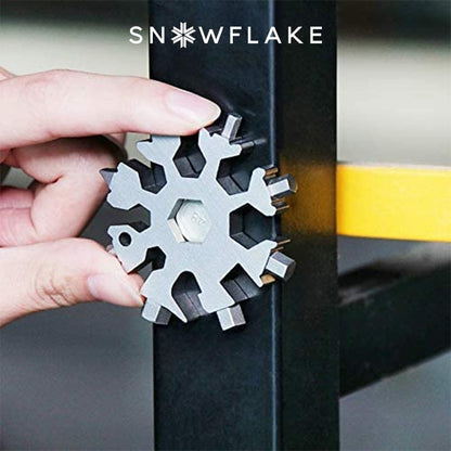 Jollysnow – Snowflake Multitool 18-In-1 Stainless Steel Portable For Outdoor Adventure