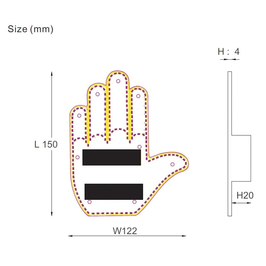 The Glogesture – Led Hand Sign