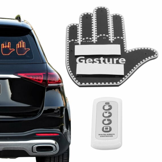 The Glogesture – Led Hand Sign Amber / 32X32 Pixel