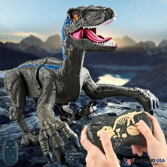 Uarzt 2024 Optimal Children Gifts Realistic Remote Control Dinosaurs Gray / High Version