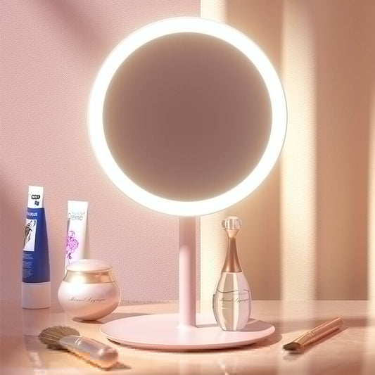 Vanity Mirror With LED Lights - Ring Light Up Makeup Table Mirror
