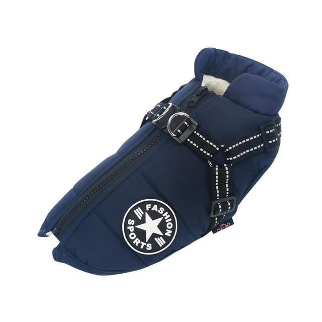 Waterproof Winter Dog Jacket With Built-In Harness