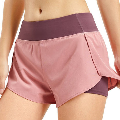 Women’s 2-In-1 Running Shorts – Athletic Gym Workout Sports