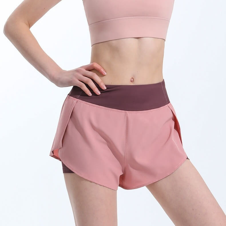 Women’s 2-In-1 Running Shorts – Athletic Gym Workout Sports